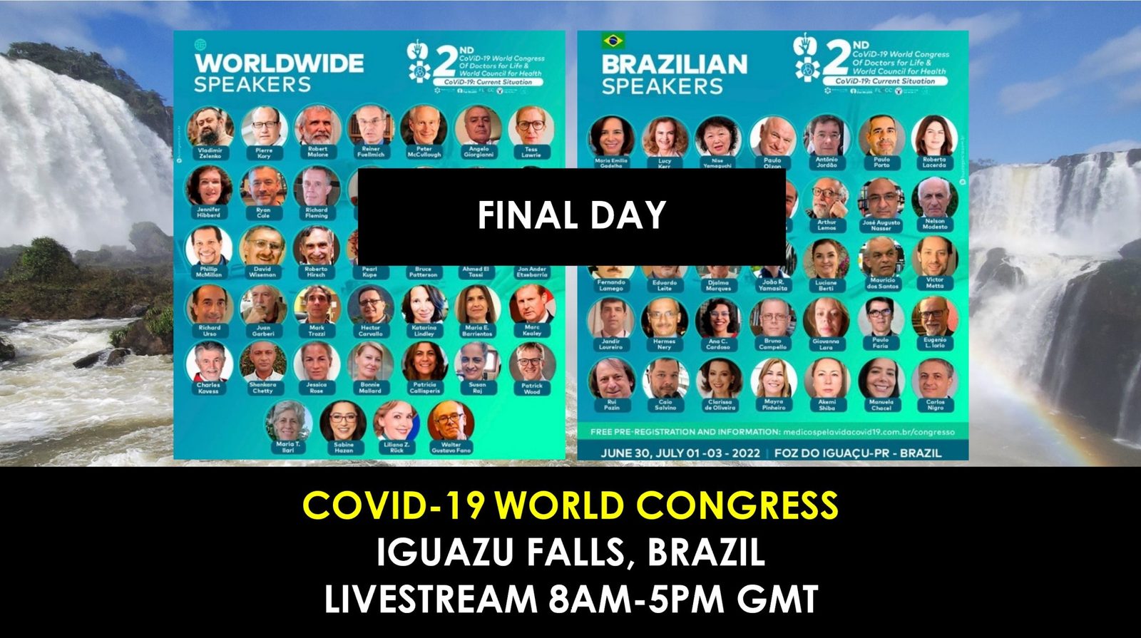 [LIVE FINAL DAY] World Covid-19 Congress -Iguazu Falls, Brazil