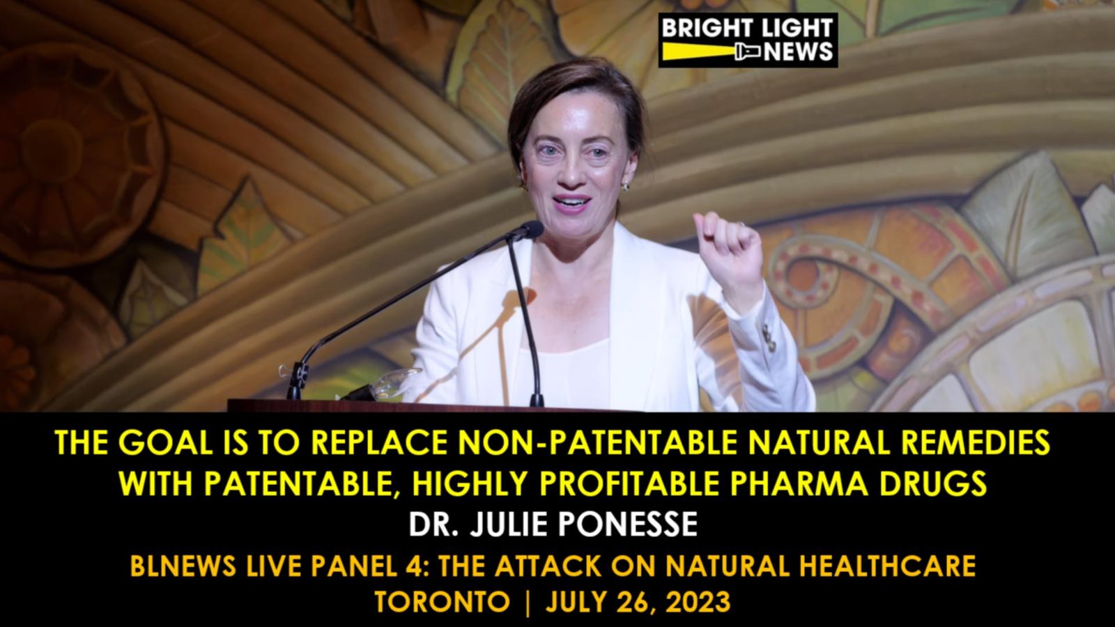 Dr. Julie Ponesse’s Eye-Opening Speech on How Non-Patentable Natural Remedies Face Extinction